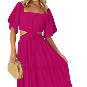 Elegant Pink Maxi Dress